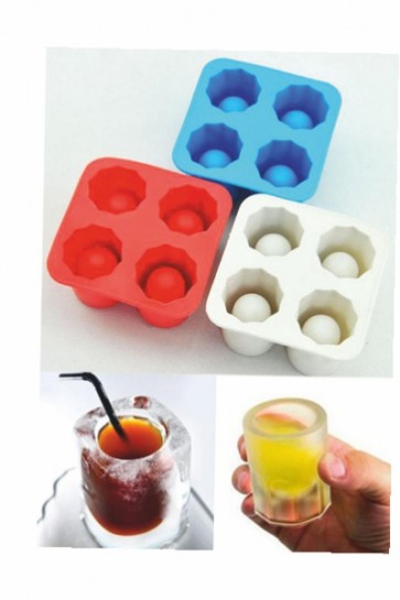 Silicon Mould for shot glass - 4 glass